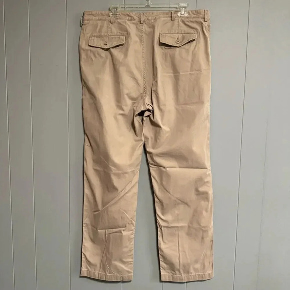 DANIEL CREMIEUX Cassis Flat Front Khaki Chino Pants Tan Beige Size 38 x 32 - Picture 2 of 6